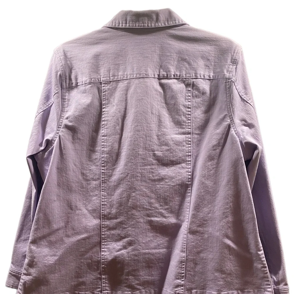 Ladies Violet Size X CJ Banks long sleeve button down jacket - Picture 2 of 2
